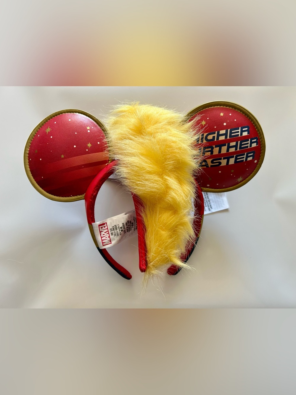 Marvel Red and Yellow Captain Marvel Ear Headband - Picture 2 of 3